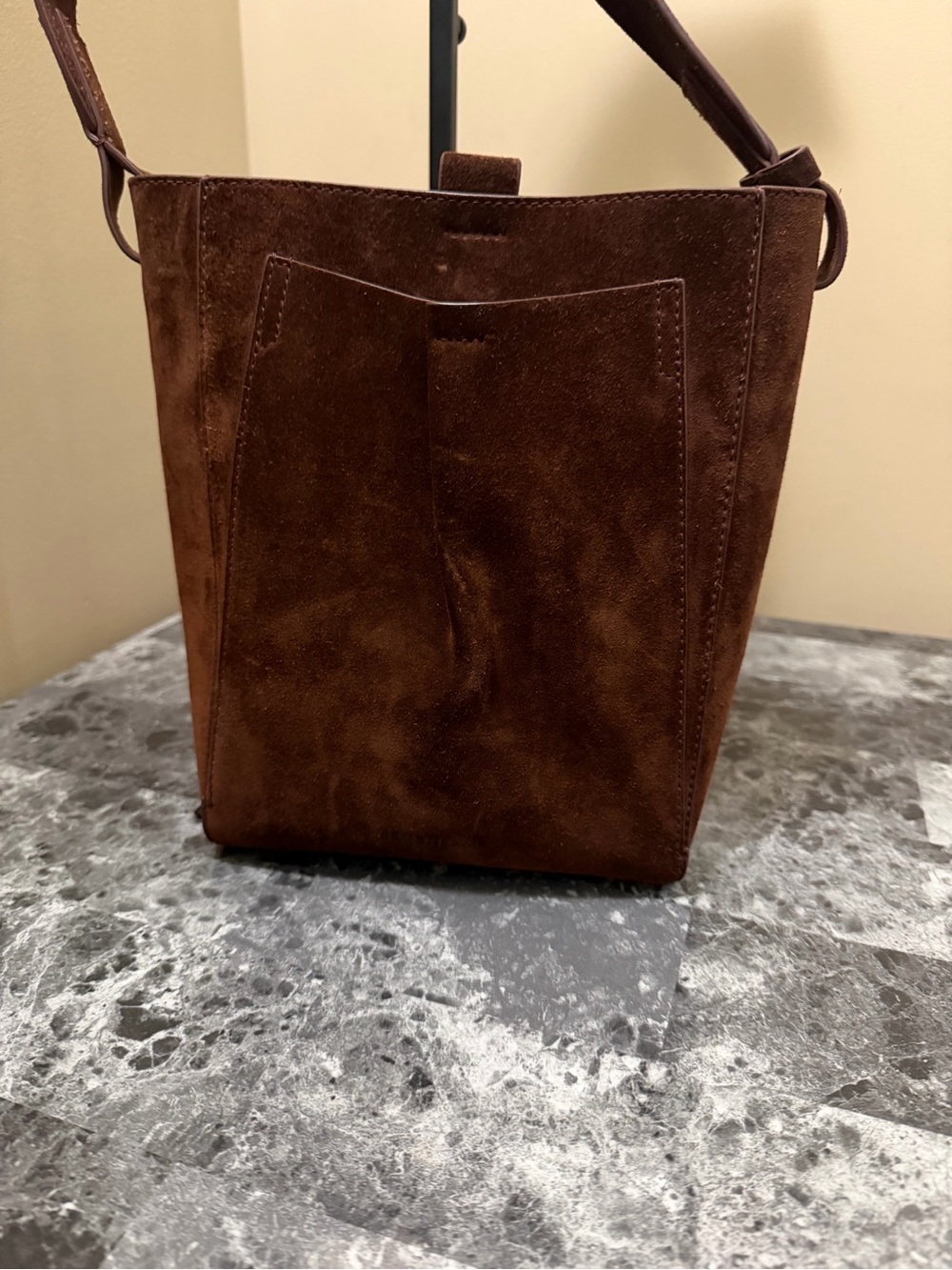 THE MINI STUDIO Everlane Brown Suede Crossbody Bag - Picture 12 of 15